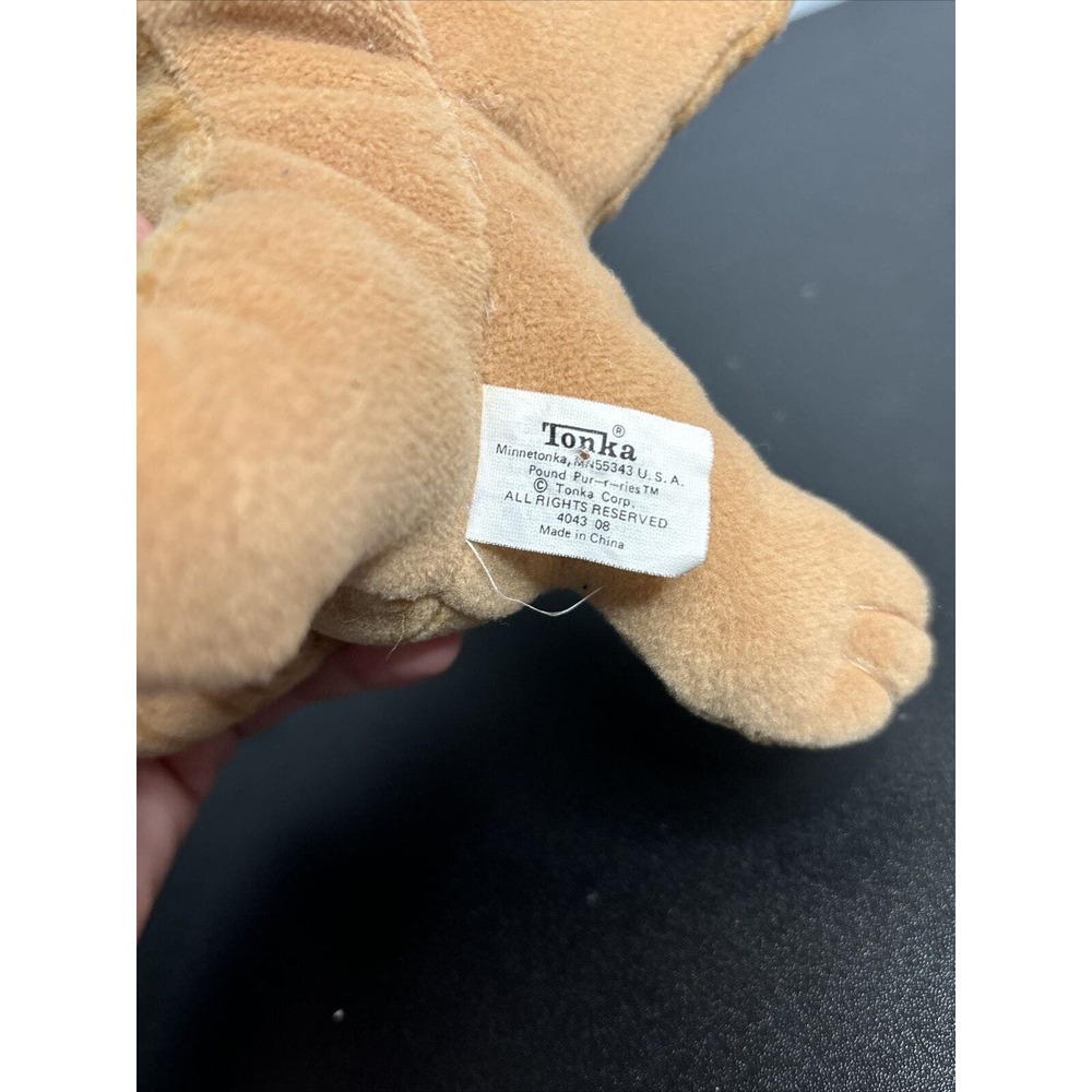 VINTAGE Tonka 1980's Pound Purries Orange Striped Tabby Cat Plush Stuffed - Picture 7 of 9
